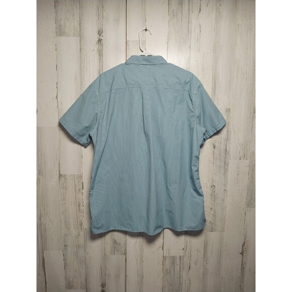 Eddie Bauer Men's XL Blue Plaid Short Sleeve Button Up Shirt - Picture 5 of 8